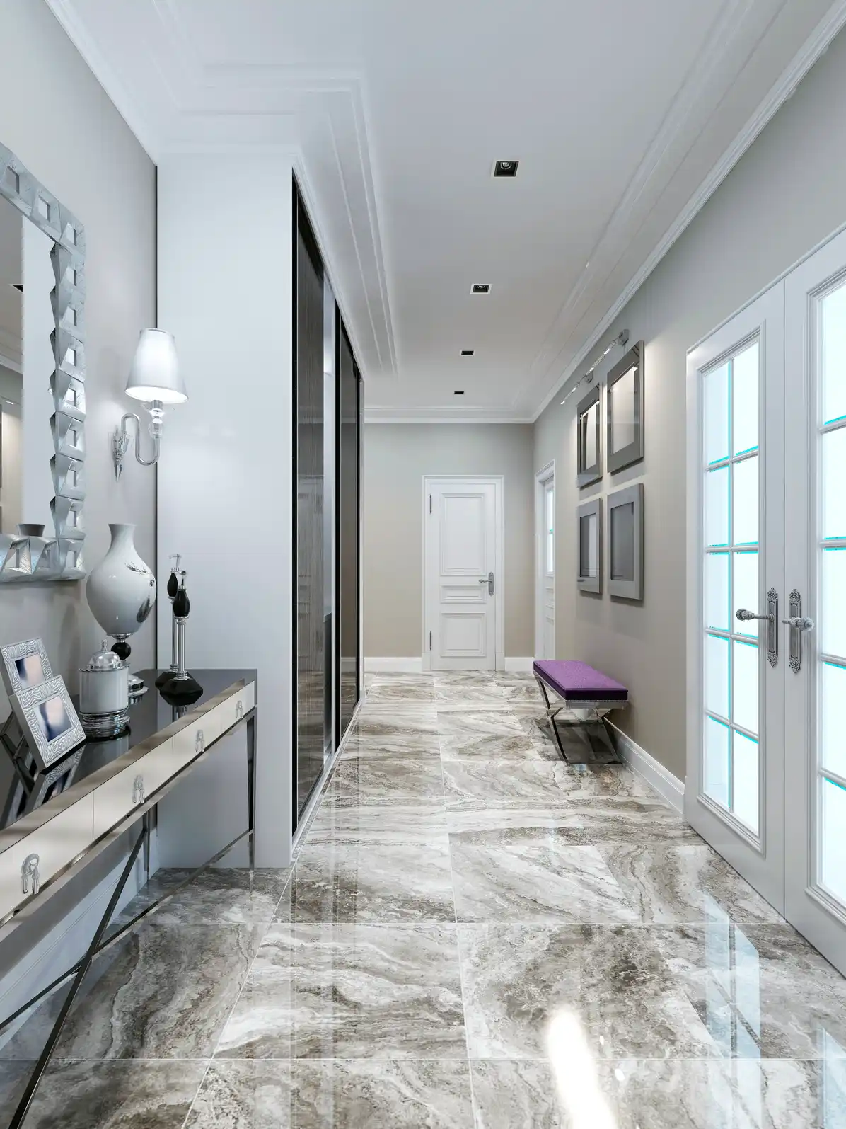 Herringbone Pattern Feature Wall